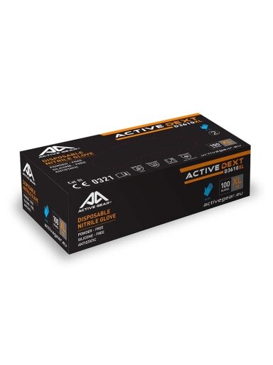 Active Gear Active Gear nitrilinės pirštinės M, 100 vnt.