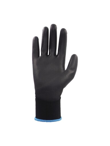 Active Gear Juodos poliuretano pirštinės XL 12vnt.