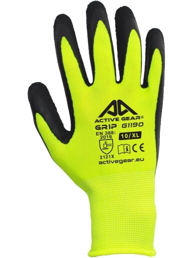 Active Gear Pirštinės aplietos lateksu Active GRIP 10/XL