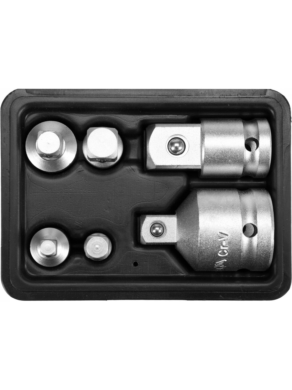 Adapterių rinkinys CrV 6 vnt. Yato | 3/8(m)x1/4(f) 1/4(m)x3/8(f) 3/8(f)x1/2(m) 1/2(m)x3/8(f) 3/4(m)x1/2(f) 1/2(m)x3/4(f) Adapterių rinkinys CrV 6 vnt. Yato | 3/8(m)x1/4(f) 1/4(m)x3/8(f) 3/8(f)x1/2(m) 1/2(m)x3/8(f) 3/4(m)x1/2(f) 1/2(m)x3/4(f)