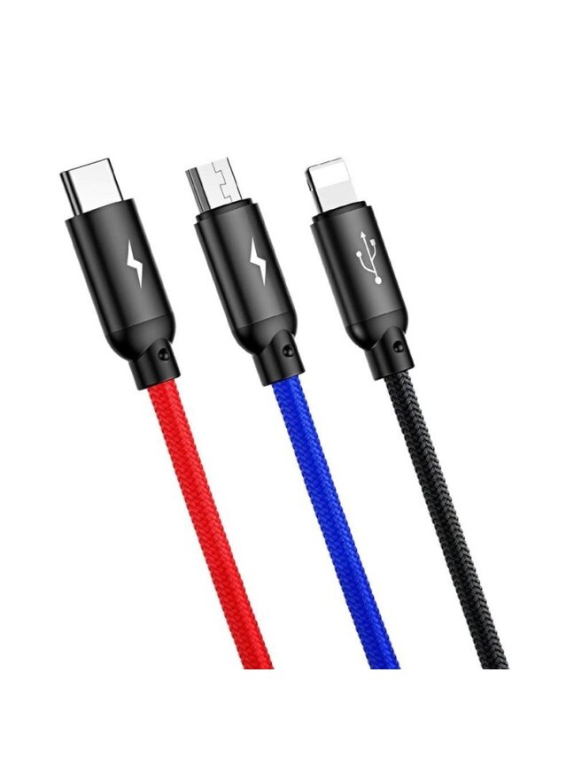 Adapteris BASEUS USB Type A M, USB TypyC, Micro, Lightning 2
