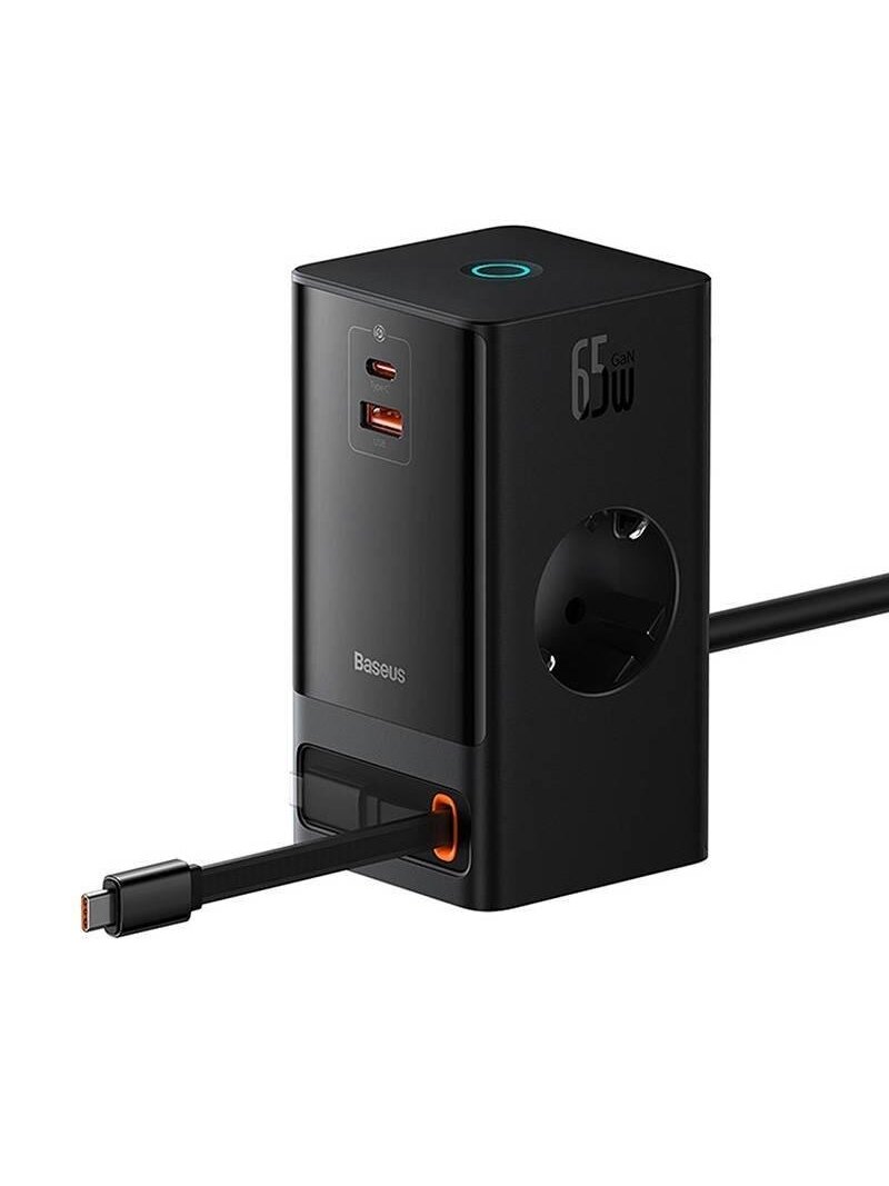 Adapteris BASEUS PSLR000301, AC/USB-C/USB-A, 1,5 m, 65 W