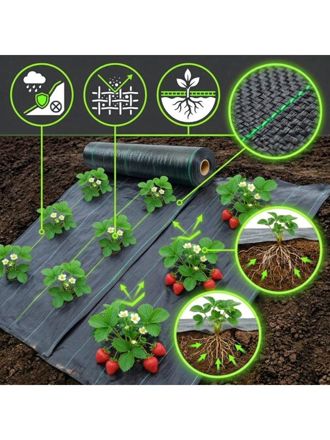 Agroplėvelė 1,1x50m 70g/m3 3 Agroplėvelė 1,1x50m 70g/m3 3