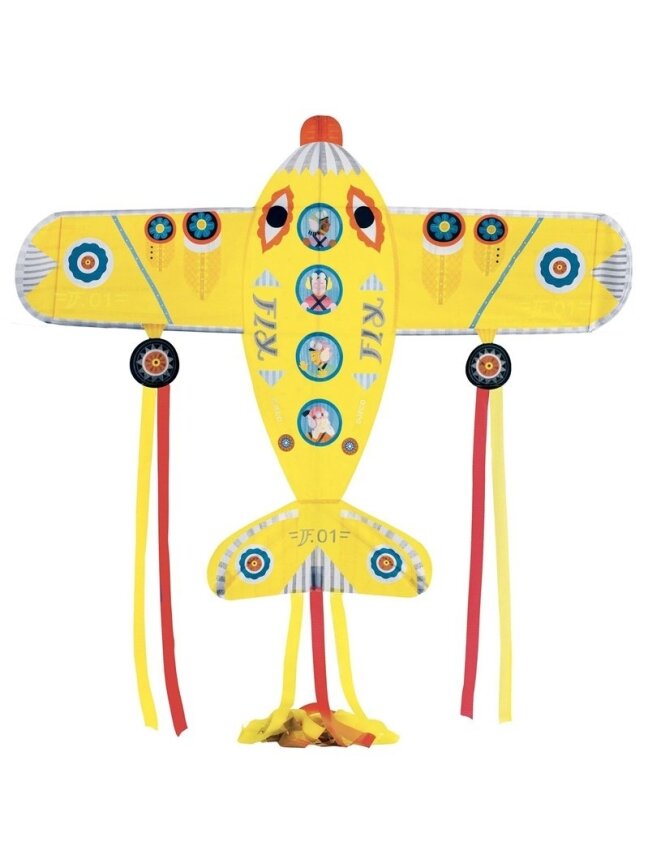 Aitvaras Djeco Maxi Plane, geltona Aitvaras Djeco Maxi Plane, geltona