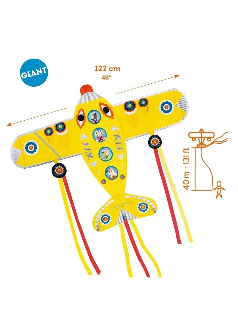Aitvaras Djeco Maxi Plane, geltona 2