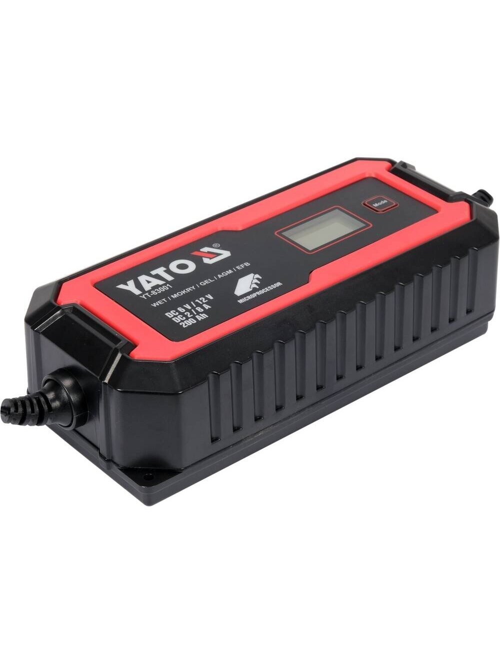 Akumuliatorių įkroviklis elektroninis 6V/2A, 12V/8A su LCD ekranu Yato 2