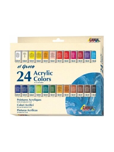 Akriliniai dažai C. KREUL 28253, 24 × 12 ml