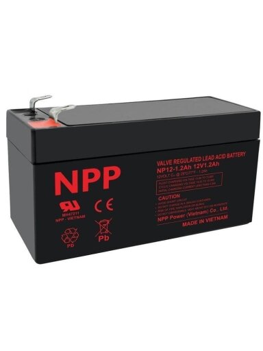 Akumuliatorius NPP, 12V 1.2 AH
