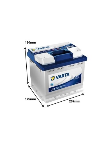 Akumuliatorius Varta BD C22, 52 Ah, 470 A, 12 V