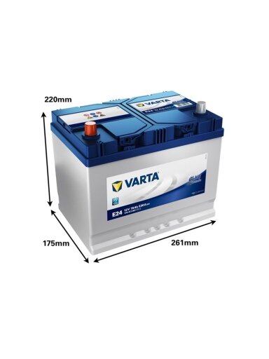 Akumuliatorius Varta BD E24, 70 Ah, 630 A, 12 V
