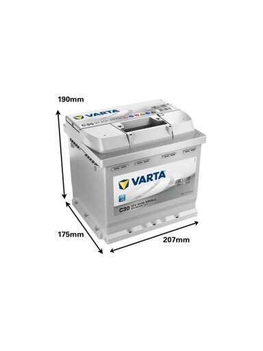 Akumuliatorius Varta SD C30, 54 Ah, 530 A, 12 V