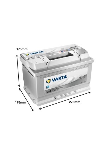 Akumuliatorius Varta SD E38, 74 Ah, 750 A, 12 V