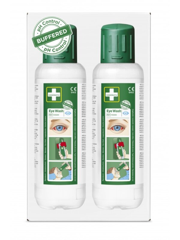 Akių plovimo skystis, 2x500ml, Cederroth 1 Akių plovimo skystis, 2x500ml, Cederroth 1