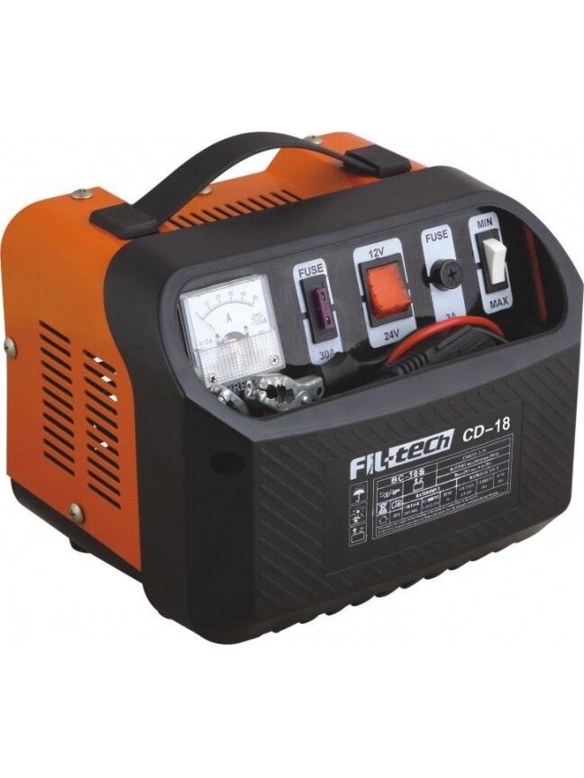 Akumuliatoriaus įkroviklis Filtech CD-18, 12-24 V Akumuliatoriaus įkroviklis Filtech CD-18, 12-24 V