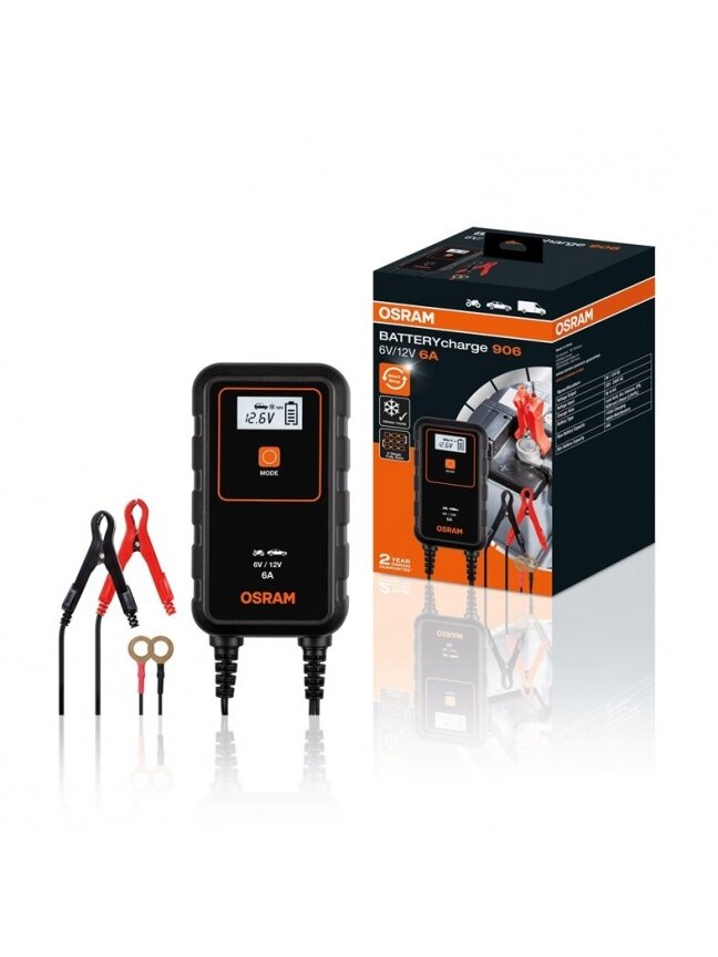 Akumuliatoriaus įkroviklis OSRAM 906, 12–24 V