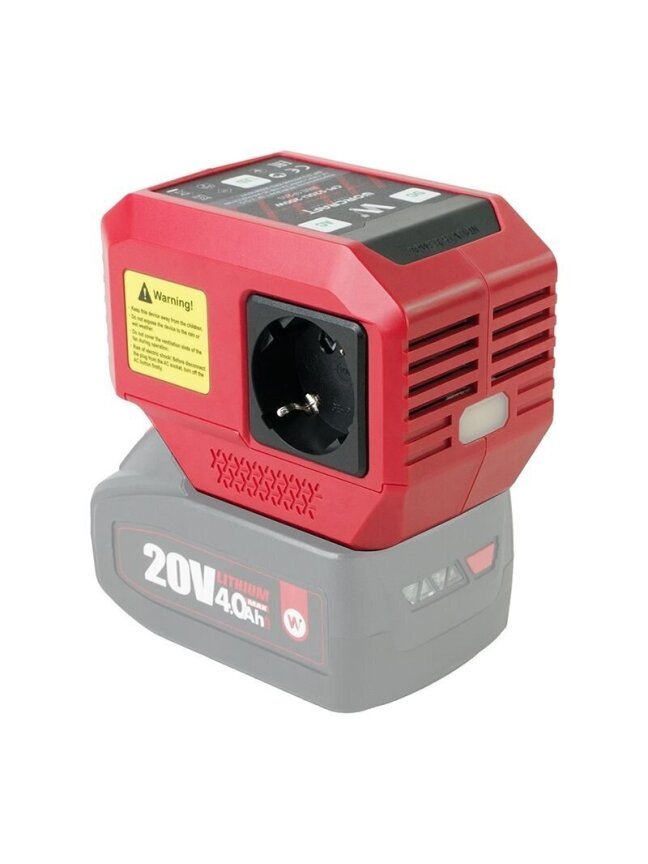 ⬡ Akumuliatoriaus inverteris WORCRAFT 220V+USB 20V LI-ION (CPIS20Li, WORCRAFT) ⬡ Akumuliatoriaus inverteris WORCRAFT 220V+USB 20V LI-ION (CPIS20Li, WORCRAFT)