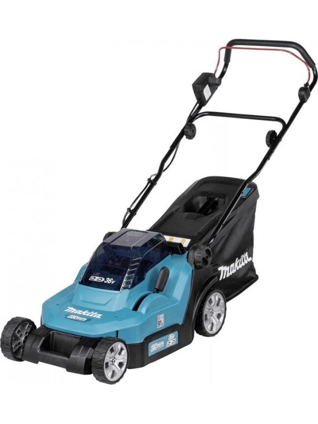 Akumuliatorinė vejapjovė MAKITA DLM382Z, 2X18V 38 cm 2 Akumuliatorinė vejapjovė MAKITA DLM382Z, 2X18V 38 cm 2