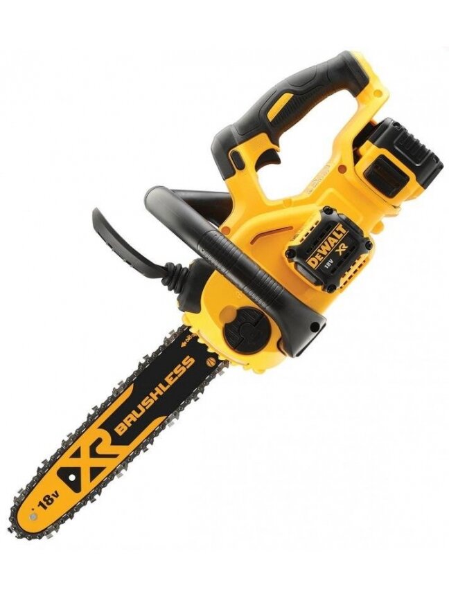 Akumuliatorinis grandininis pjūklas DeWalt 18 V, 5 Ah, 30 cm 1 Akumuliatorinis grandininis pjūklas DeWalt 18 V, 5 Ah, 30 cm 1