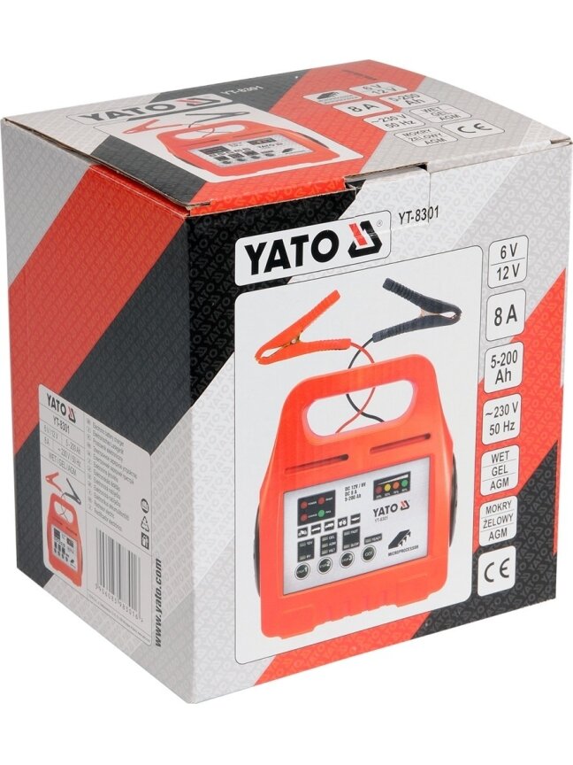 Akumuliatorių įkroviklis Yato | 6/12V 8A 5-200AH 2