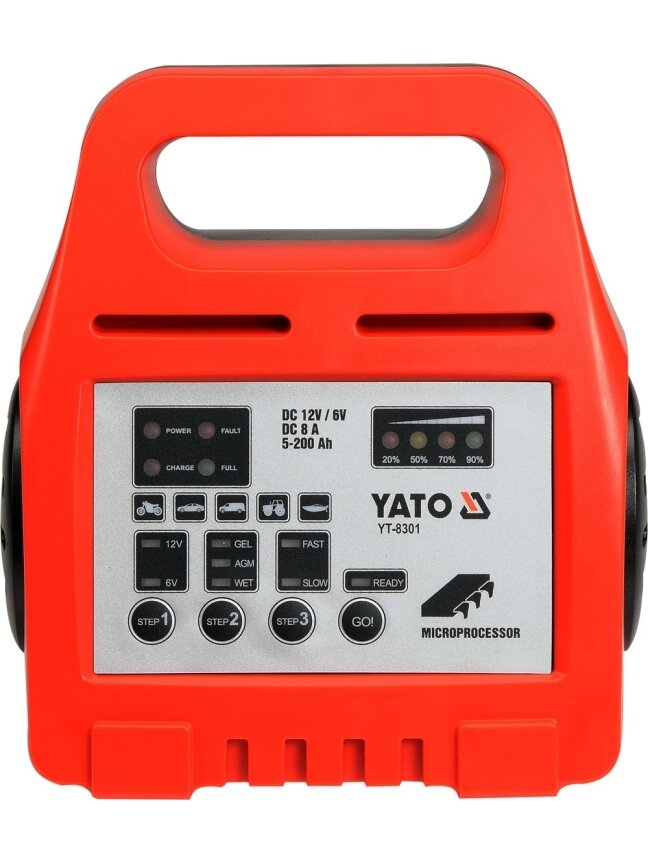 Akumuliatorių įkroviklis Yato | 6/12V 8A 5-200AH