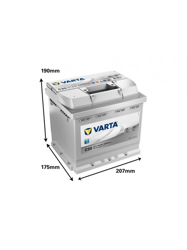 Akumuliatorius Varta SD C30, 54 Ah, 530 A, 12 V 1 Akumuliatorius Varta SD C30, 54 Ah, 530 A, 12 V 1