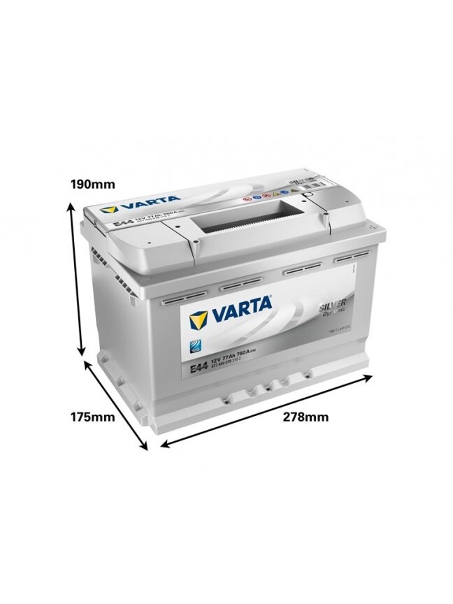 Akumuliatorius Varta SD E44, 77 Ah, 780 A, 12 V 1