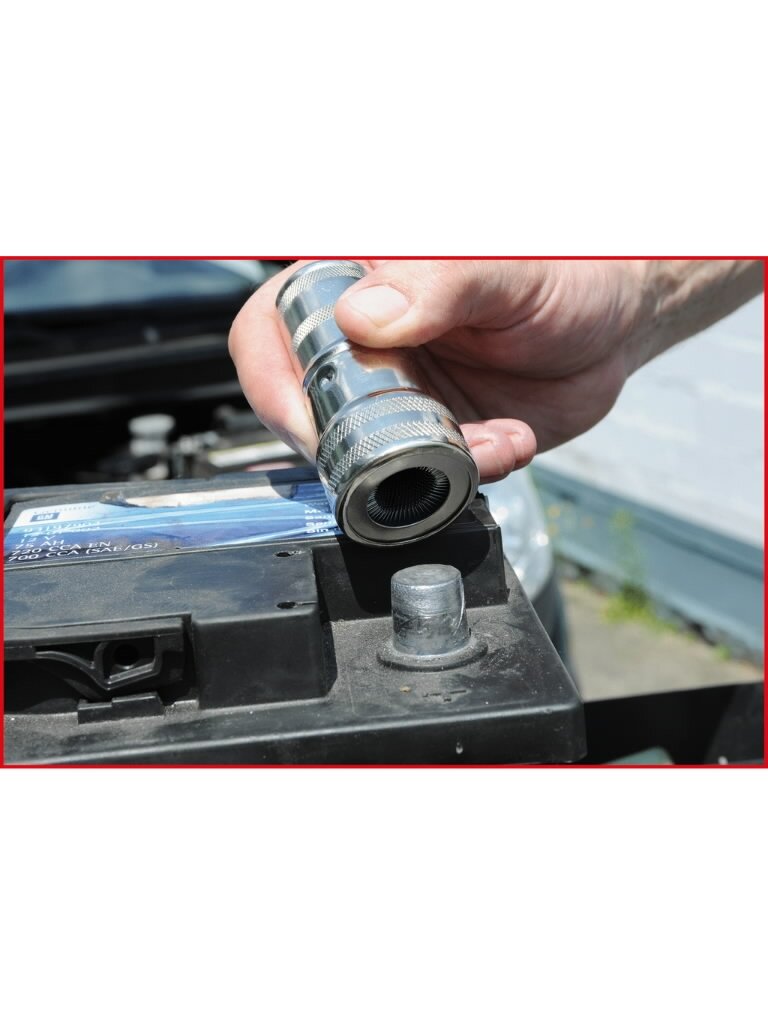 Akumuliatoriu elektrodų valymo šepetys 120mm, KS Tools 4