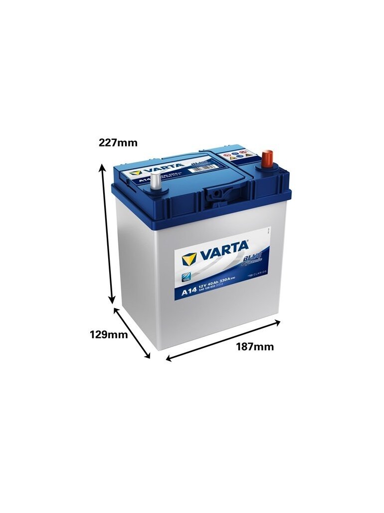 Akumuliatorius Varta BD A14, 40 Ah, 330 A, 12 V 1