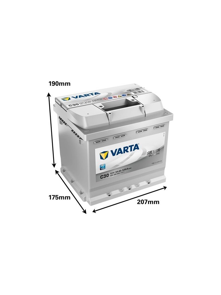 Akumuliatorius Varta SD C30, 54 Ah, 530 A, 12 V 1 Akumuliatorius Varta SD C30, 54 Ah, 530 A, 12 V 1