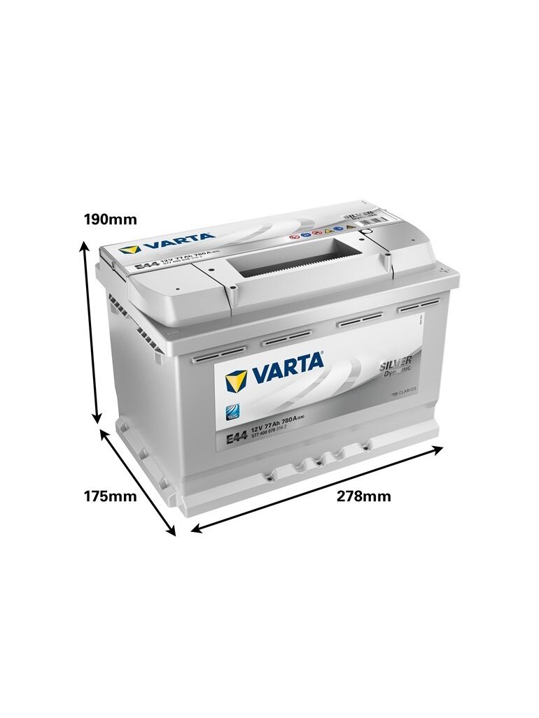 Akumuliatorius Varta SD E44, 77 Ah, 780 A, 12 V 1 Akumuliatorius Varta SD E44, 77 Ah, 780 A, 12 V 1