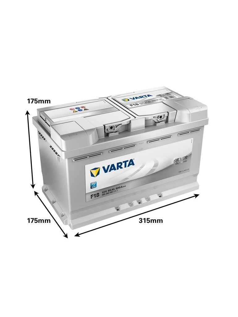 Akumuliatorius Varta SD F18, 85 Ah, 800 A, 12 V 1 Akumuliatorius Varta SD F18, 85 Ah, 800 A, 12 V 1