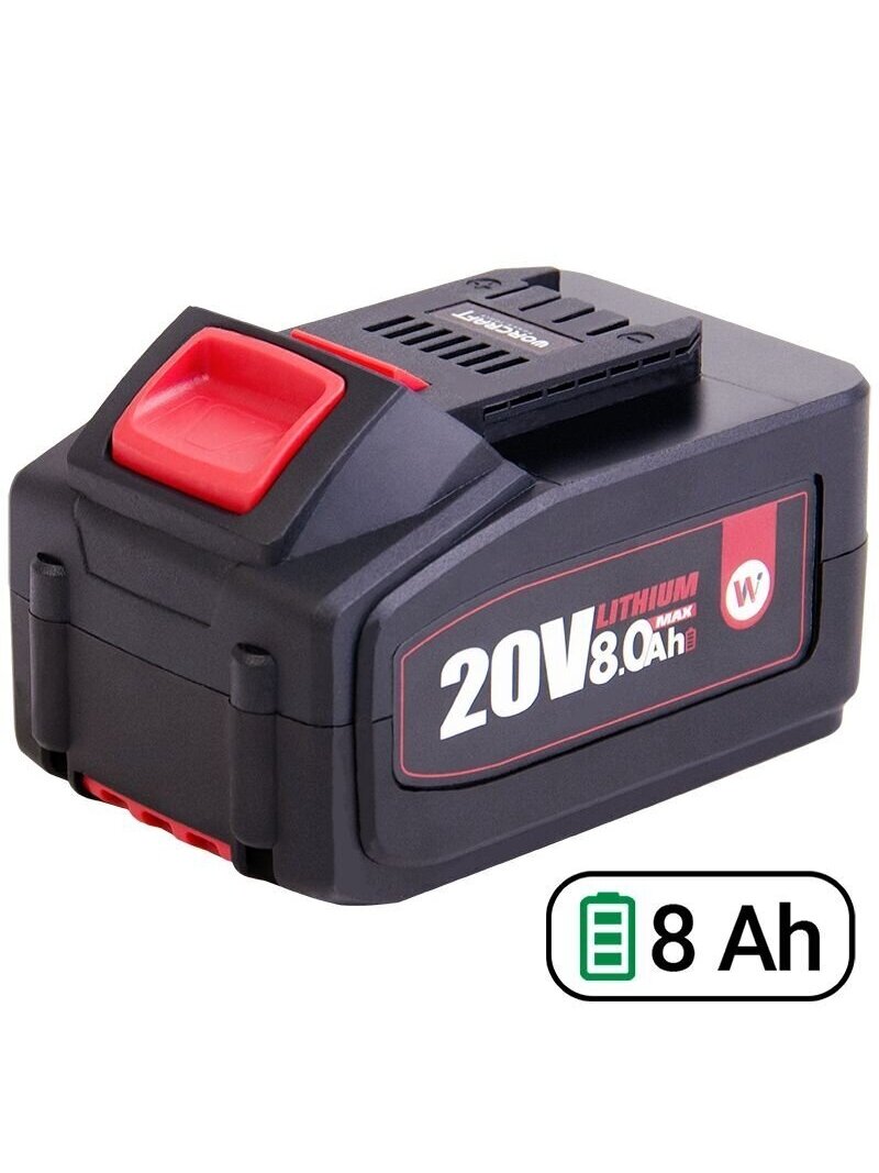 ⬡ Akumuliatorius akumuliatoriniams įrankiams WORCRAFT 20V 8.0Ah LI-ION (CLB20V80T, WORCRAFT)