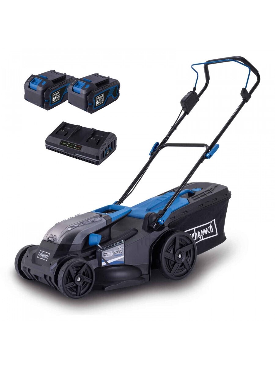 Akumuliatorinė vejapjovė BC-MP430-X SET XL2, Scheppach Akumuliatorinė vejapjovė BC-MP430-X SET XL2, Scheppach