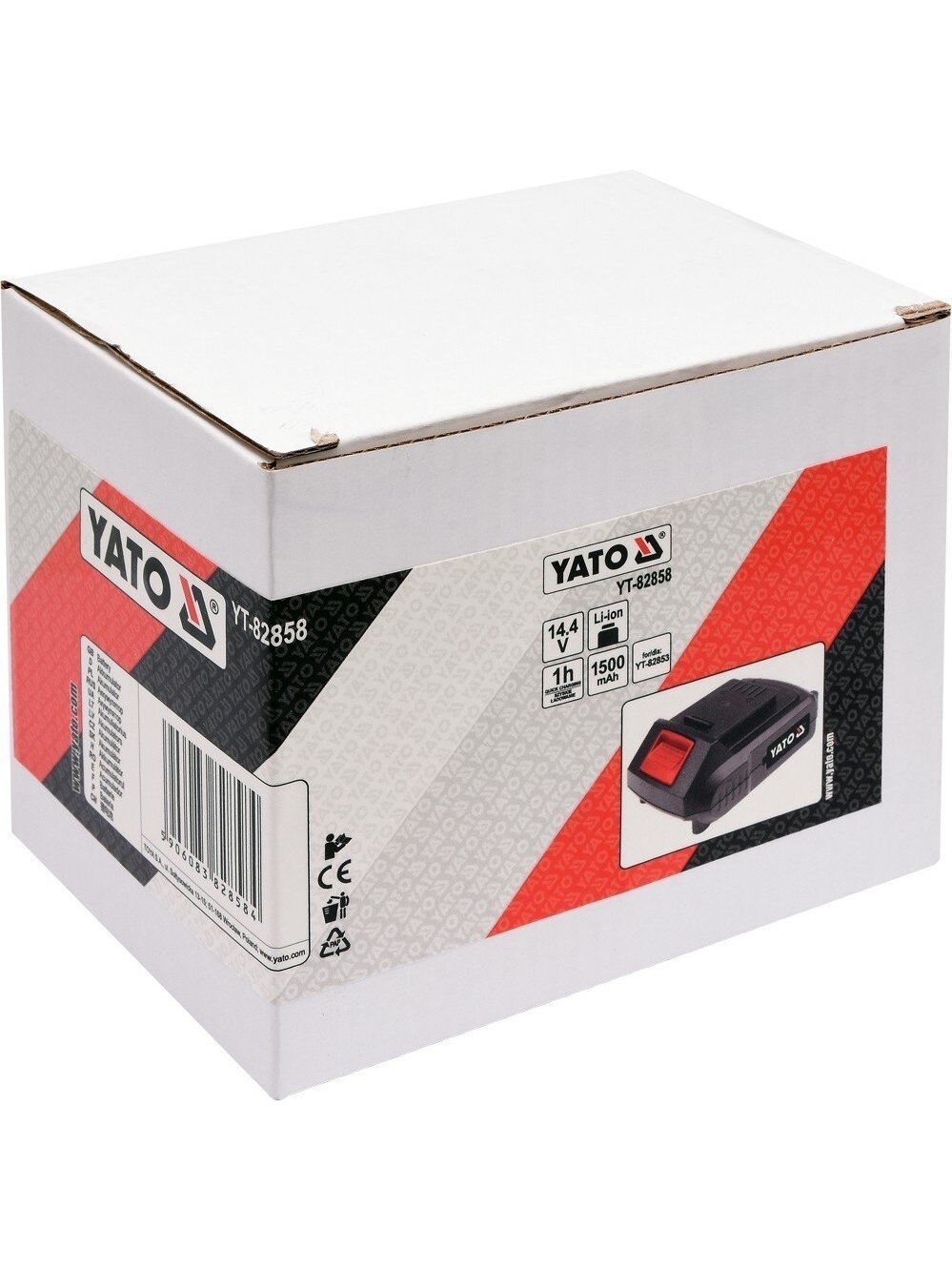 Akumuliatorius Li-ion, 14.4V 1500mAh, tinka YT-82853 Yato 2 Akumuliatorius Li-ion, 14.4V 1500mAh, tinka YT-82853 Yato 2