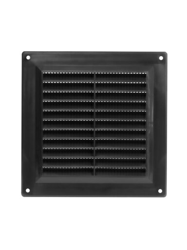 Aliumininės ventiliacijos grotelės, 150 x 150 mm, juodos