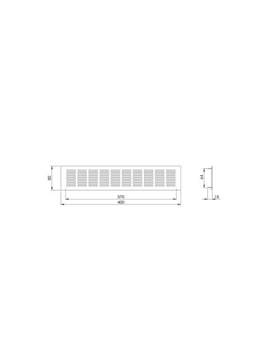 Aliuminio grotelės EUROPLAST RA840S, 80 x 400 mm, sidabro