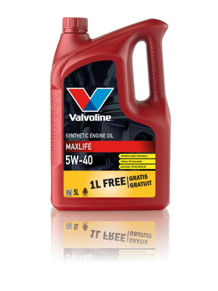 Alyva varikliui MAXLIFE 5W40 5L, Valvoline 1 Alyva varikliui MAXLIFE 5W40 5L, Valvoline 1