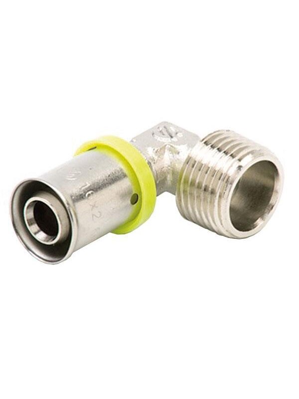 Alkūnė 873420A presuojama, 20x2.00-3/4", išorinis sriegis