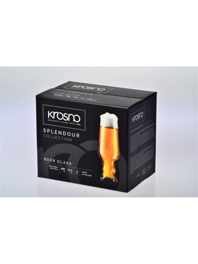 Alaus taurių komplektas Splendour, stiklas, 0.4 l, 6 vnt. 2 Alaus taurių komplektas Splendour, stiklas, 0.4 l, 6 vnt. 2