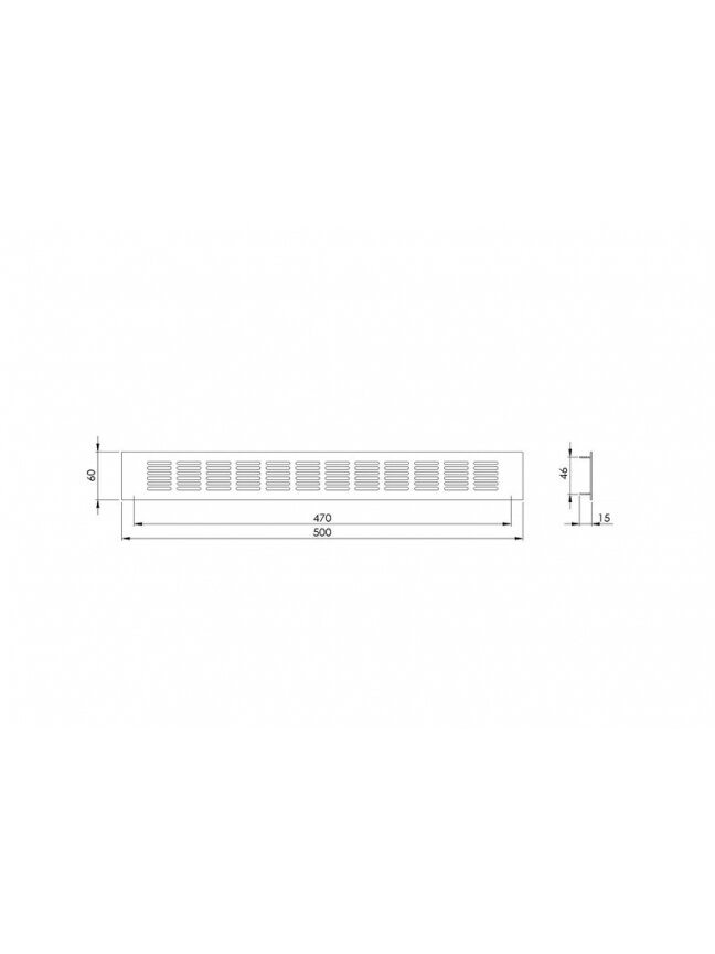 Aliuminio grotelės EUROPLAST RA650S, 60 x 500 mm, sidabro 1 Aliuminio grotelės EUROPLAST RA650S, 60 x 500 mm, sidabro 1