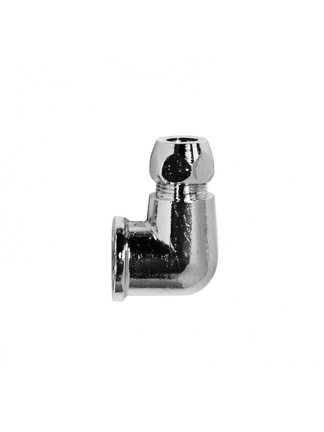 Alkūnė, 3/8"x3/8" vidinis ir išorinis sriegiai, su veržle Alkūnė, 3/8"x3/8" vidinis ir išorinis sriegiai, su veržle