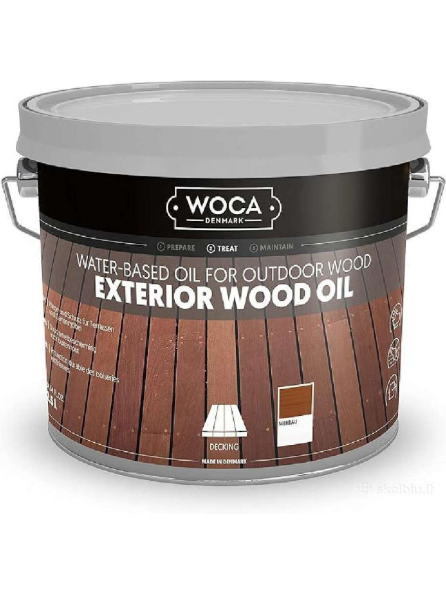 Alyva terasai su pigmentu Woca Exterior Oil 2,5 l Alyva terasai su pigmentu Woca Exterior Oil 2,5 l