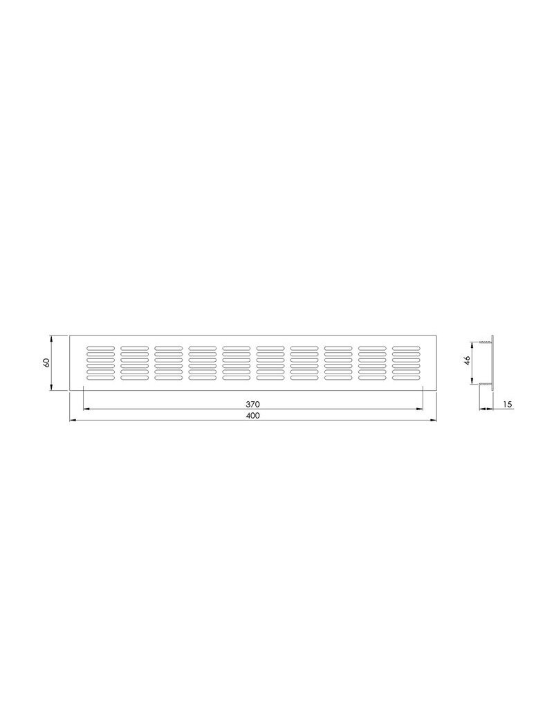 Aliuminio grotelės EUROPLAST RA640S, 60 x 400 mm, sidabro 1 Aliuminio grotelės EUROPLAST RA640S, 60 x 400 mm, sidabro 1