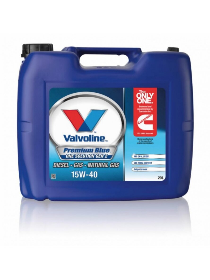 Alyva varikliui PREMIUM BLUE ONE SOL GEN2 15W40 20L, Valvoline 1