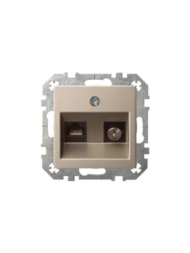 Antenos ir kompiuterio lizdas LIREGUS EPSILON, šampano sp. Antenos ir kompiuterio lizdas LIREGUS EPSILON, šampano sp.