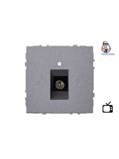 Antenos lizdas LIREGUS MODERN, matinės juodos spalvos Antenos lizdas LIREGUS MODERN, matinės juodos spalvos