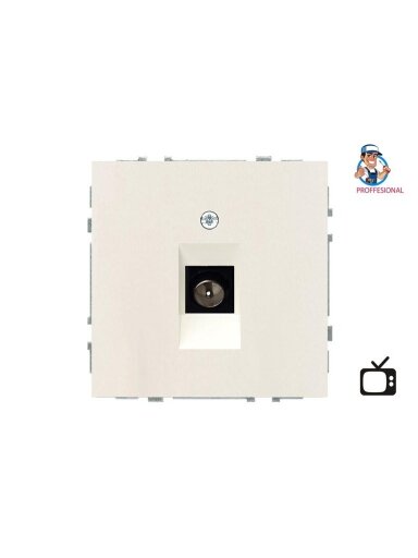 Antenos lizdas LIREGUS MODERN, matinės smėlio spalvos Antenos lizdas LIREGUS MODERN, matinės smėlio spalvos