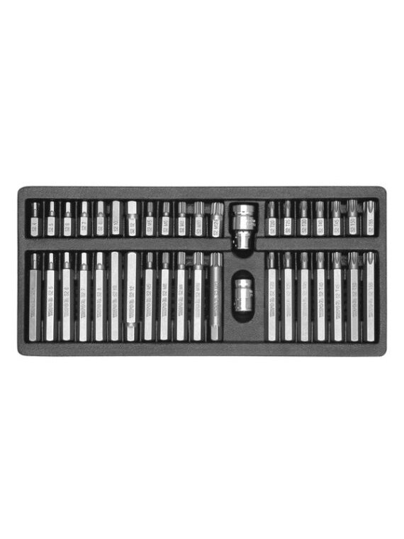 Antgalių rinkinys 40vnt. Hex, Torx, Spline Yato | H4-H12, M5-M12, T20-T55
