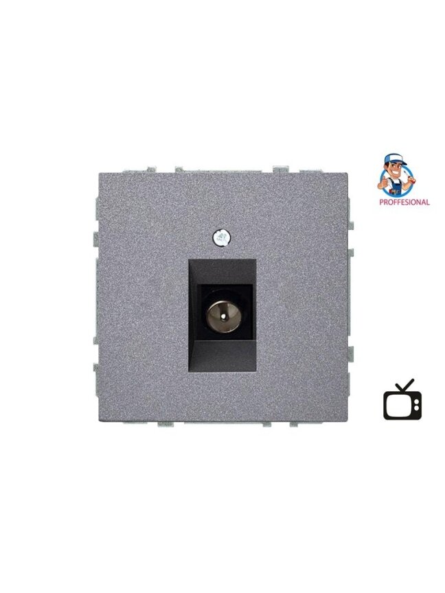 Antenos lizdas LIREGUS MODERN, matinės juodos spalvos Antenos lizdas LIREGUS MODERN, matinės juodos spalvos
