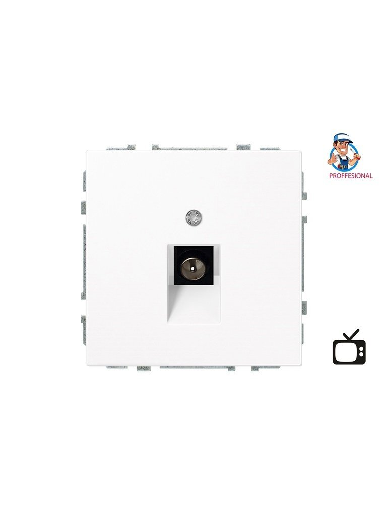 Antenos lizdas LIREGUS MODERN, matinės baltos spalvos Antenos lizdas LIREGUS MODERN, matinės baltos spalvos